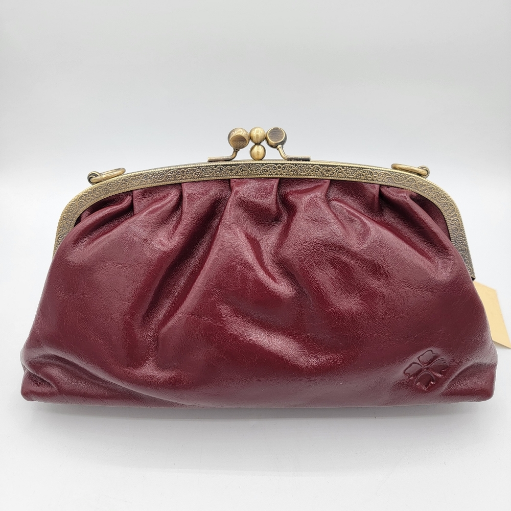 Patricia Nash Leather Frame Bag Dual Kisslock NEW #2842